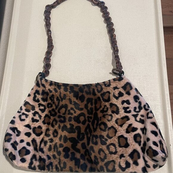 Animal Print Faux Fur Hand Bag - Never used! - Picture 4 of 5